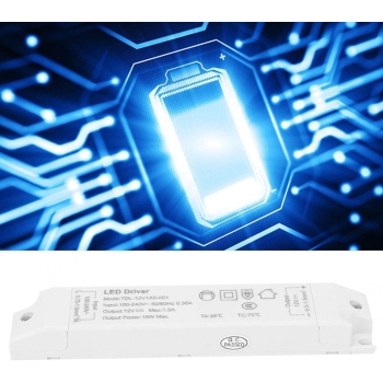 Zasilacz do taśm LED 1.5A 18W 12V DC SLIM meblowy [22050000531]